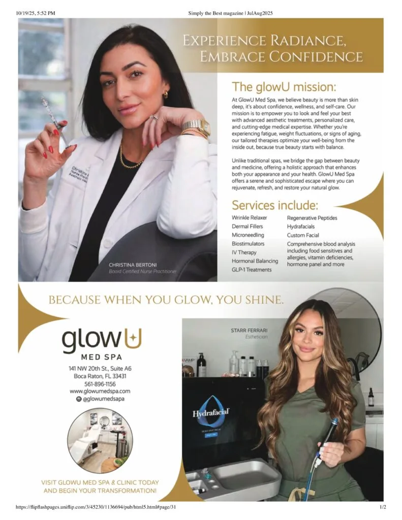 glowU Simply the Best magazine feature
