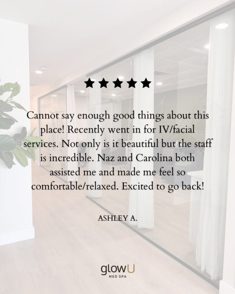 glowU client Google reviews at glowU Med Spa in Boca Raton, FL