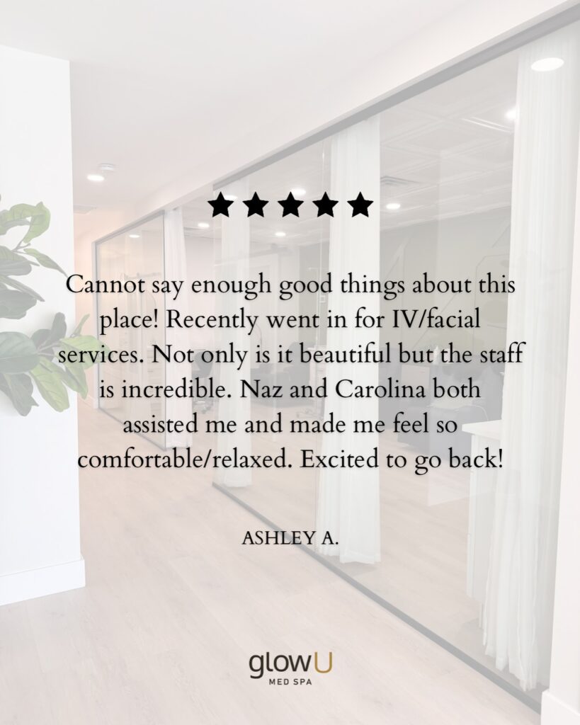 glowU client Google reviews at glowU Med Spa in Boca Raton, FL